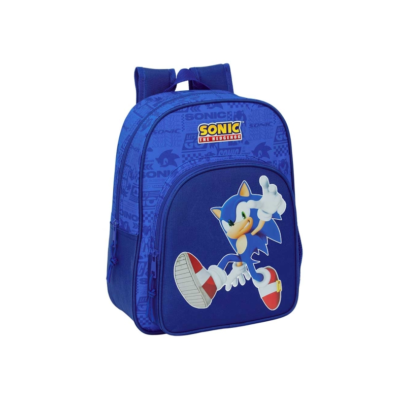 Sac à dos enfant Sonic bleu foncé compatible valise