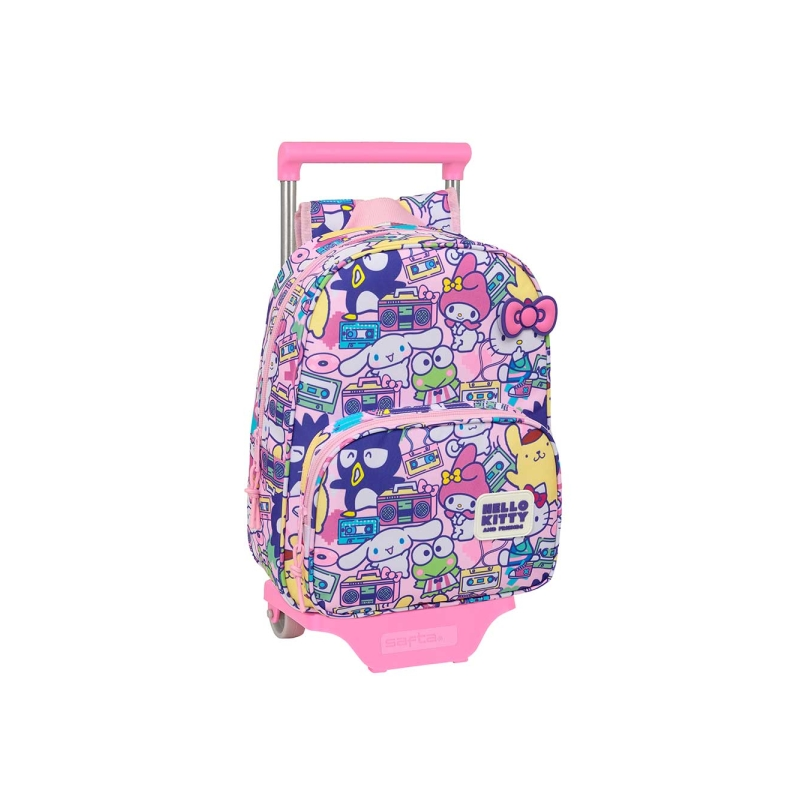 Sac à dos Hello Kitty à trolley amovible rose