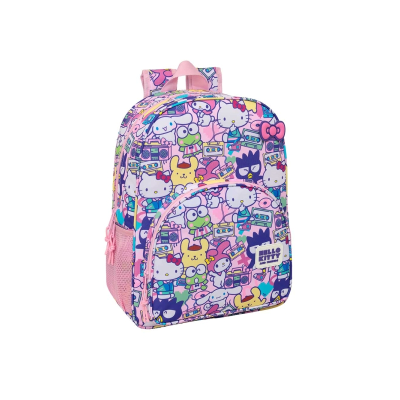 Sac à dos Hello Kitty rose avec poche frontale Sac à dos Hello Kitty rose avec poche frontale