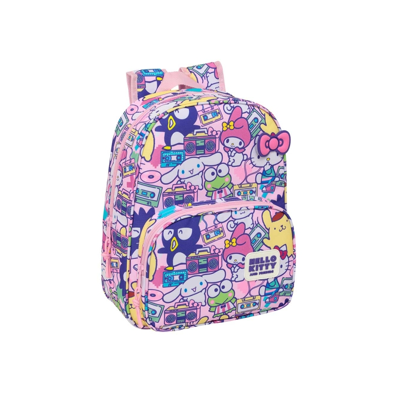 Sac à dos enfant Hello Kitty rose avec porte-bouteille
