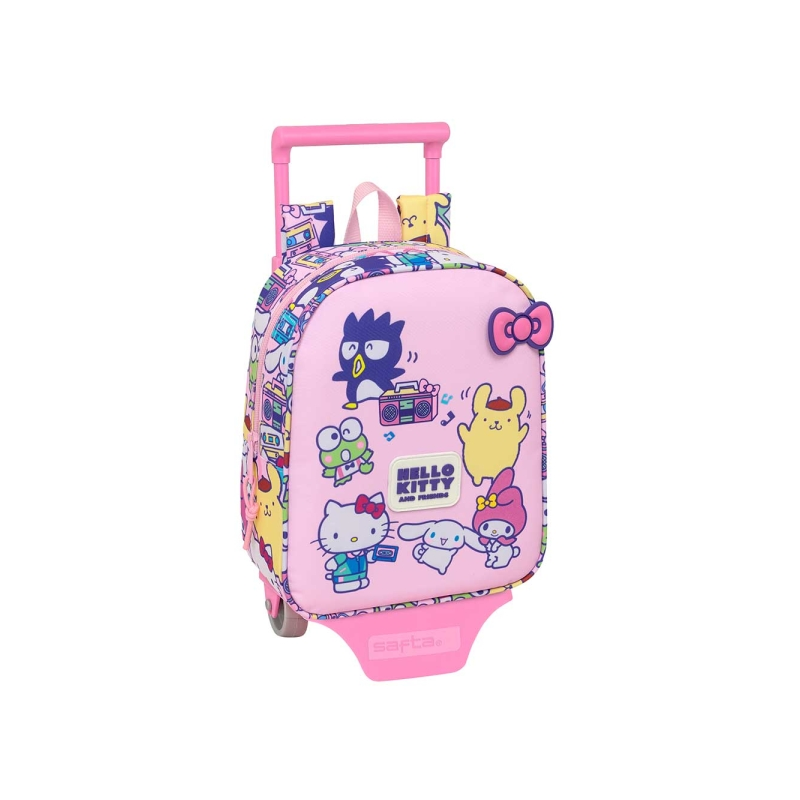 Sac à dos Hello Kitty rose avec chariot amovible 6L