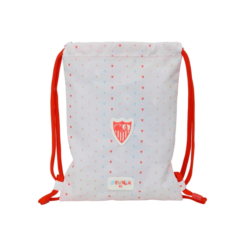 Sac à dos enfant Sevilla FC blanc rouge 26x34 cm
