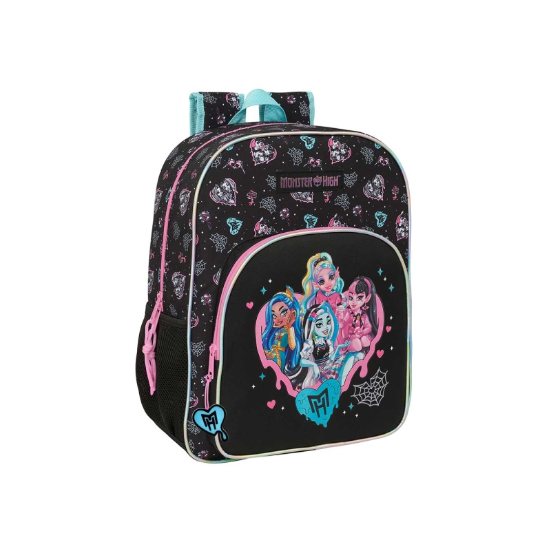 Sac à dos Monster High convertible en valise à roulettes noir Sac à dos Monster High convertible en valise à roulettes noir