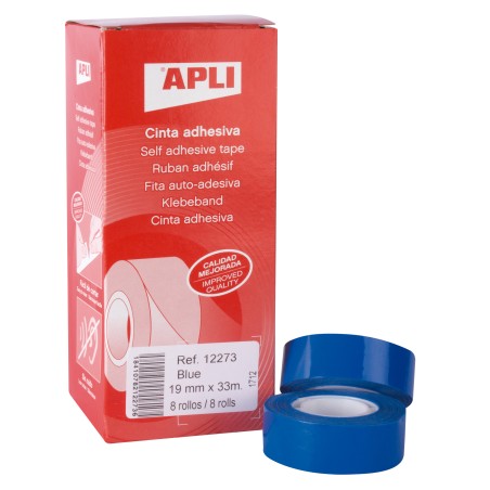 ✅ Apli Blue Ruban Adhésif 19mm x 33m - Imperméable et Résistant aux Intempéries - Facile à Couper avec les en stock