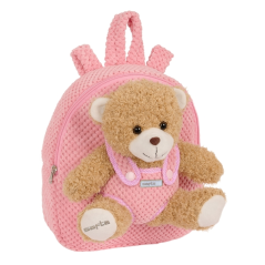 Sac à dos ours rose