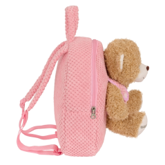 Sac à dos rose ours