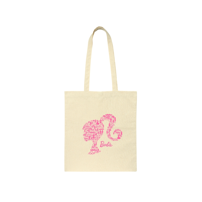 Sac cabas Barbie Safta beige en tissu avec anses beiges Sac cabas Barbie Safta beige en tissu avec anses beiges