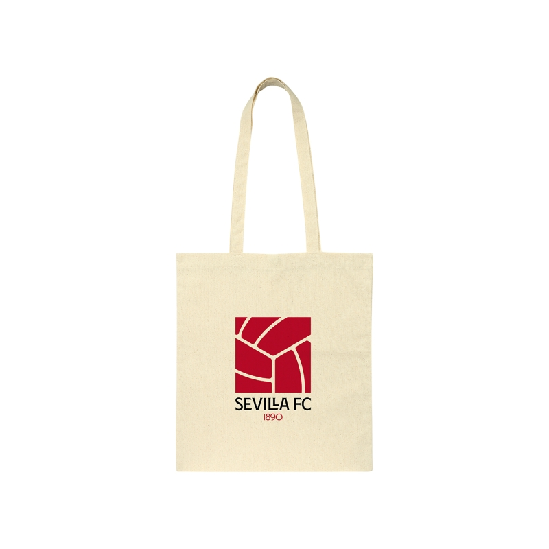 Sac cabas FC Séville en toile coton beige 38 x 42 cm Sac cabas FC Séville en toile coton beige 38 x 42 cm