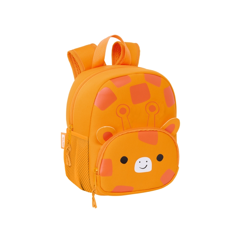 Sac à dos girafe Safta néoprène orange avec poche avant Sac à dos girafe Safta néoprène orange avec poche avant