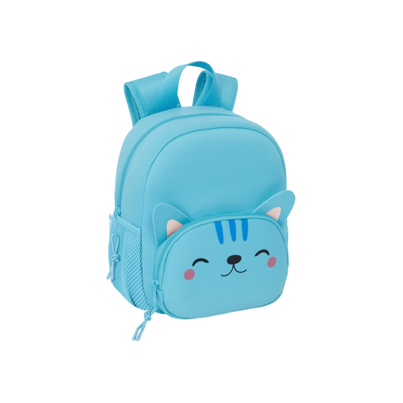 Sac à dos Safta Cat bleu avec poche avant Sac à dos Safta Cat bleu avec poche avant
