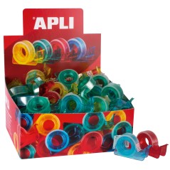 ✅ Porte-ruban Apli School avec ruban adhésif transparent - 15 mm x 10 m - Facile à utiliser et à transporter en stock