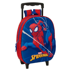 Sac à dos à roulettes Spider-Man rouge bleu