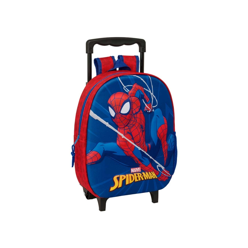 Sac à dos à roulettes Spider-Man rouge et bleu 27x33x10 cm Sac à dos à roulettes Spider-Man rouge et bleu 27x33x10 cm