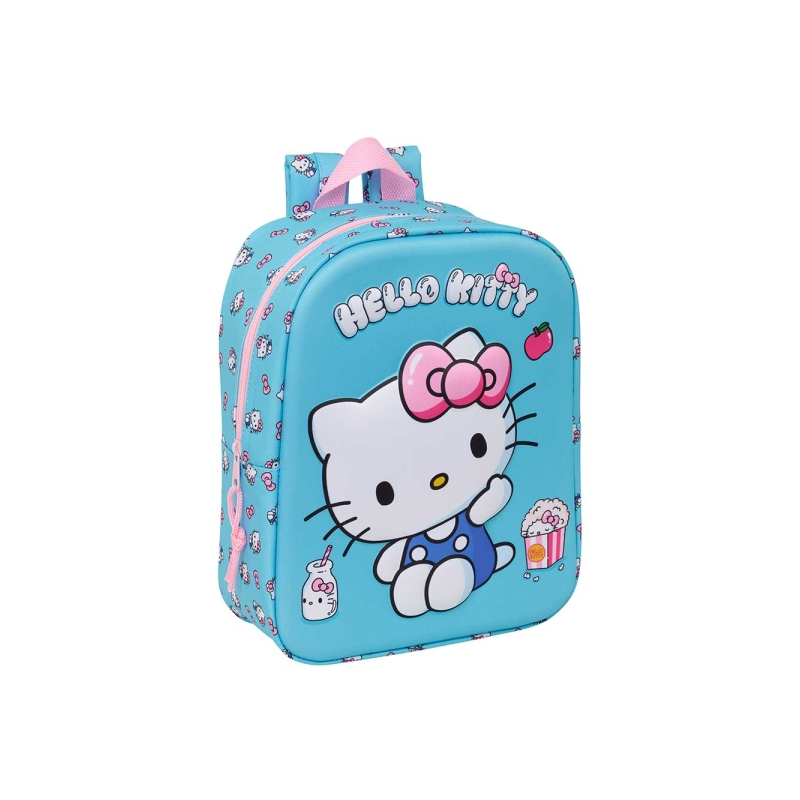 Sac à dos enfant Hello Kitty 3D bleu clair 6L Sac à dos enfant Hello Kitty 3D bleu clair 6L