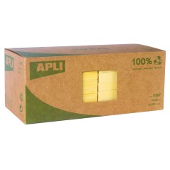 ✅ Apli Classic Notes Adhésives Recyclées 75x75 - 12 Blocs de 100 Feuilles - Adhésif de Qualité - Papier Recy en stock