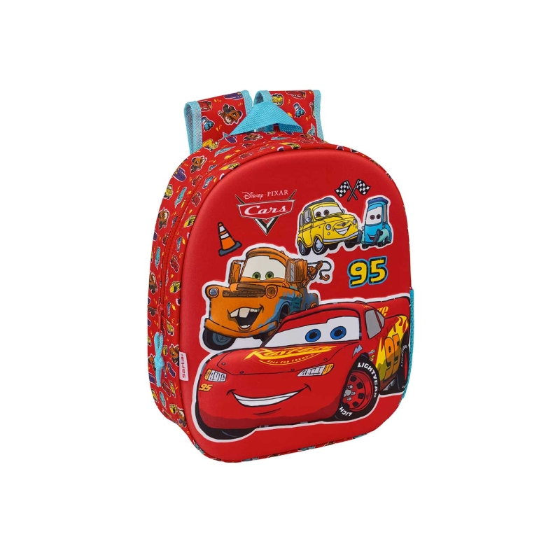 Sac à dos Cars 3D rouge 27x33x10 cm