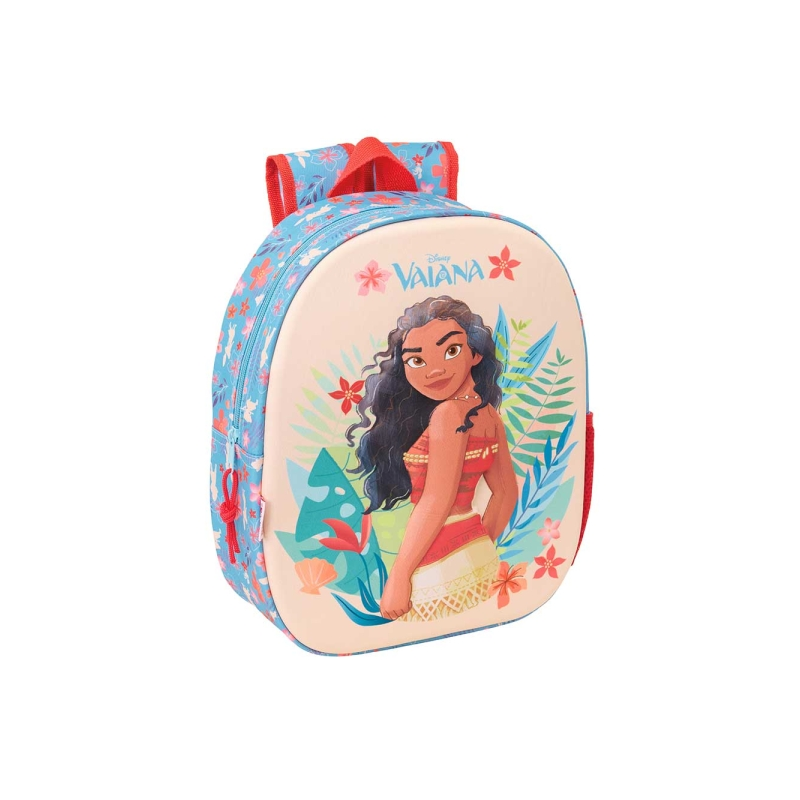 Sac à dos 3D Vaiana bleu avec porte-bouteille