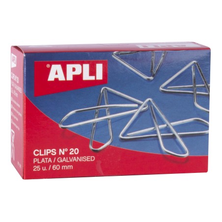 ✅ Apli Butterfly Clips Fil Nº 20 (60mm) Galvanisé/Finition Argent - Brillant - 25 Unités par Boîte couleur P en stock