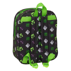 Sac à dos enfant Minecraft 3D vert noir 6L