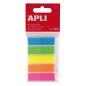 Film Index Adhésif Apli 45x12mm 5 Couleurs Fluorescentes - 25 Index par Couleur - Facile à Coller et Décoller - Idéal pour