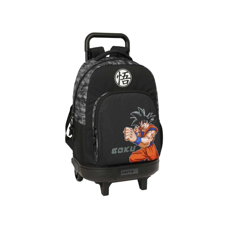 Sac à dos trolley Dragon Ball noir avec poche amovible Sac à dos trolley Dragon Ball noir avec poche amovible
