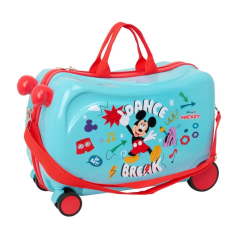 Trolley enfant Mickey Mouse bleu à bandoulière ajustable