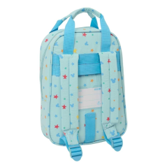 Sac à dos enfant Mickey Mouse bleu pastel 20x28 cm