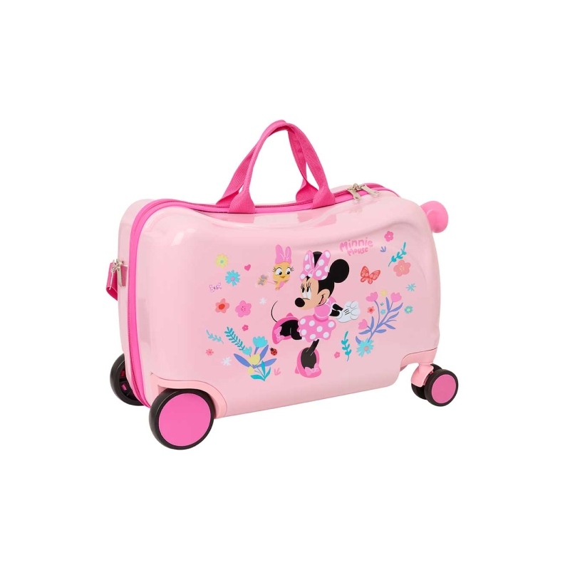 Chariot enfant Minnie Mouse rose avec bandoulière Chariot enfant Minnie Mouse rose avec bandoulière
