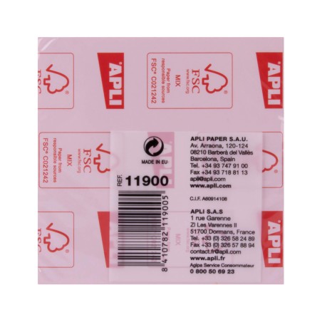 Apli Funny Sticky Notes Adhésives 75x75mm - Bloc de 100 Feuilles - Orange Fluo