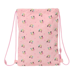 Sac à dos cordon Minnie Mouse bébé rose pastel