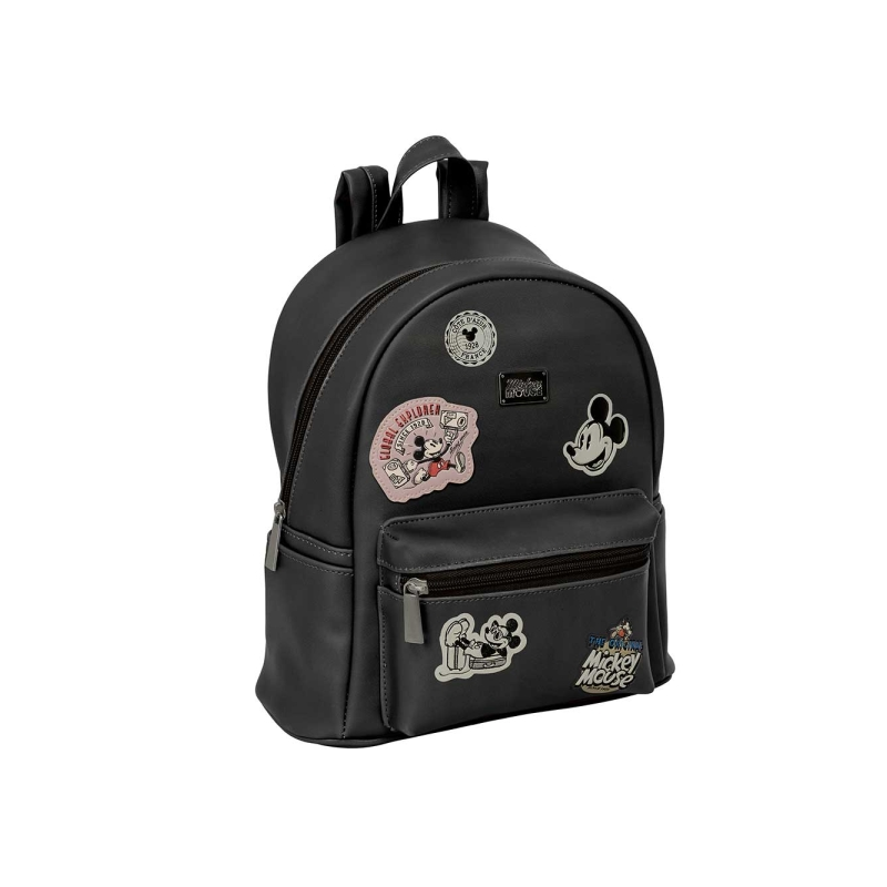 Sac à dos Mickey Mouse mini noir à poches zippées Sac à dos Mickey Mouse mini noir à poches zippées