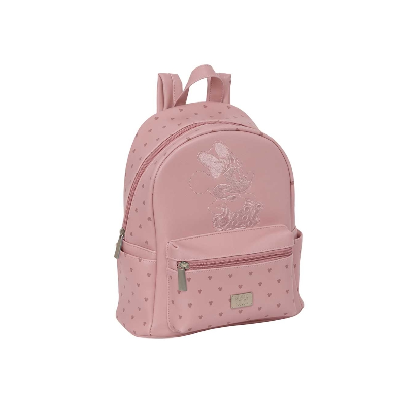 Sac à dos Minnie Mouse rose pastel doublé