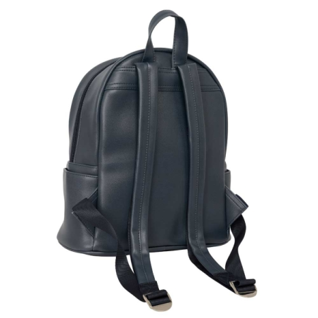 Sac à dos mini Stitch noir, poche avant, bretelles réglables