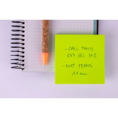 ✅ Apli Funny Sticky Notes Adhésives 75x75mm - Bloc de 100 feuilles - Vert fluo couleur Verde Fluorescente en stock