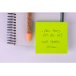 Apli Funny Sticky Notes Adhésives 75x75mm - Bloc de 100 feuilles - Vert fluo