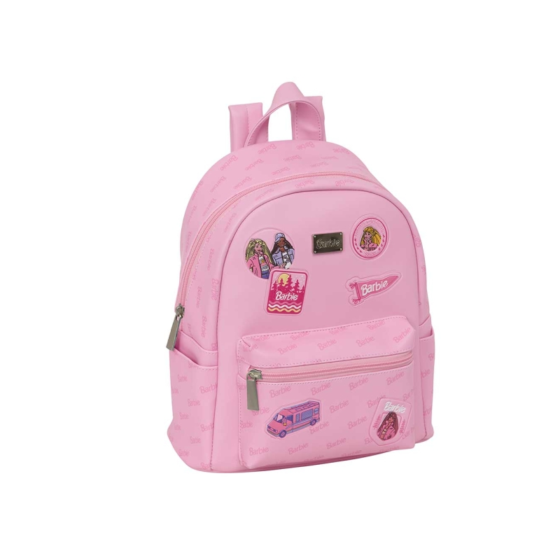 Sac à dos mini Barbie rose avec poche avant