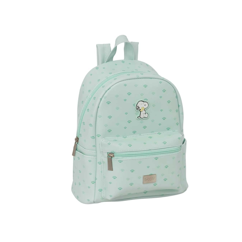 Mini-sac à dos Safta Snoopy menthe, poches réglables Mini-sac à dos Safta Snoopy menthe, poches réglables