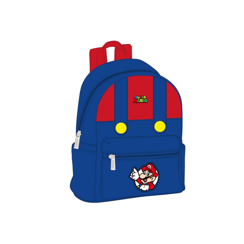 Sac à dos Super Mario mini 9L rouge et bleu Sac à dos Super Mario mini 9L rouge et bleu