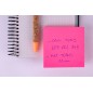 Apli Funny Sticky Notes adhésives 75x75mm - Bloc de 100 feuilles - Rose fluo