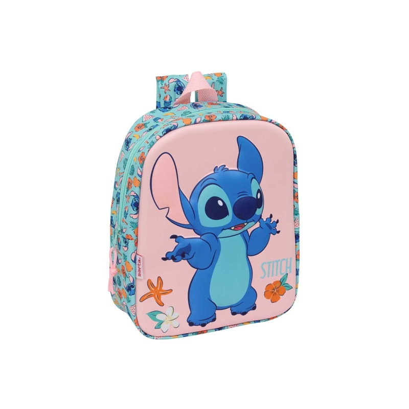 Sac à dos 3D Stitch rose 6L 22x27x10 cm