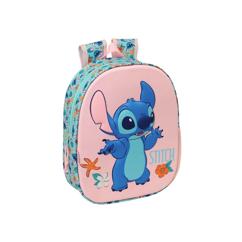 Sac à dos Stitch 3D rose 27x33x10 cm Sac à dos Stitch 3D rose 27x33x10 cm