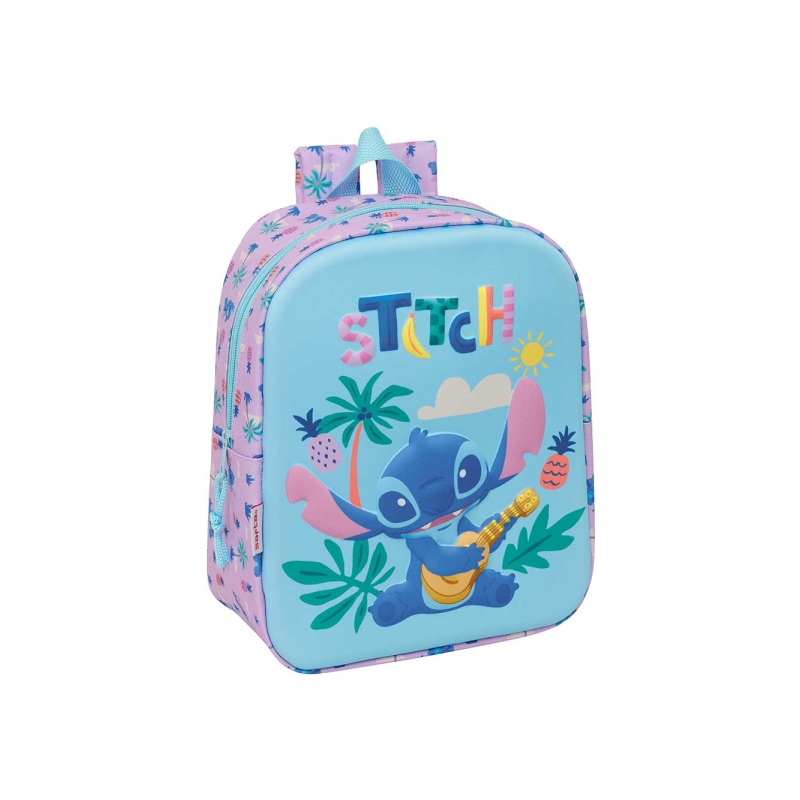 Sac à dos 3D Stitch bleu pastel 6 L 22x27x10 cm Sac à dos 3D Stitch bleu pastel 6 L 22x27x10 cm