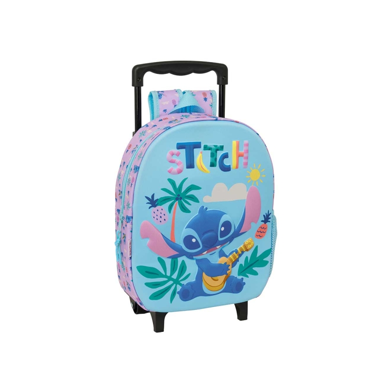 Mochila à roulettes Stitch bleu pastel 27x33x10 cm Mochila à roulettes Stitch bleu pastel 27x33x10 cm
