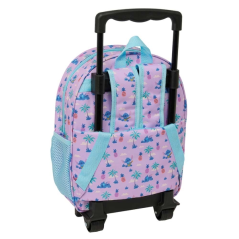 Mochila à roulettes Stitch bleu pastel 27x33x10 cm