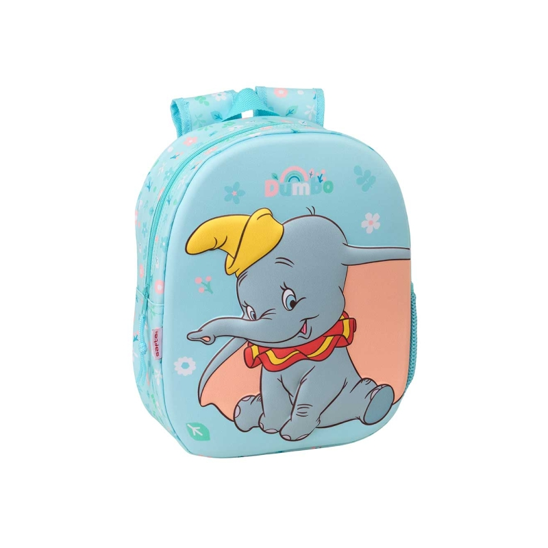 Sac à dos 3D Dumbo bleu pastel 27x33x10 cm Sac à dos 3D Dumbo bleu pastel 27x33x10 cm