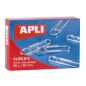 Apli Clips Fil Nº 4 - 50mm - Finition Galvanisée Argent - 80 Unités par Boîte - Organisez vos Documents