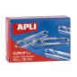 Apli Clips Fil Nº 1½ - 26mm - Finition Galvanisée Argent - 100 Unités par Boîte - Organisation Parfaite