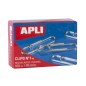 Apli Clips Fil N°1½ (26mm) - Finition Nickel Brillant - Haute Résistance à l'Oxydation - Boîte de 100 Clips
