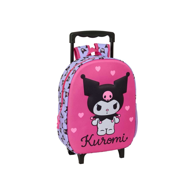 Sac à roulettes Kuromi magenta 27x33x10 cm Sac à roulettes Kuromi magenta 27x33x10 cm