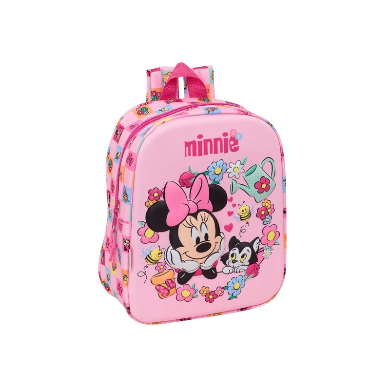 Sac à dos 3D Minnie Mouse rose 6 L
